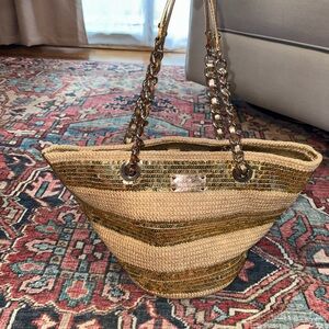 Kate Spade Woven & Sequin Tote